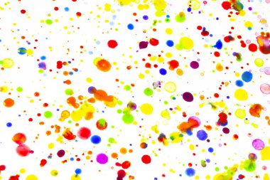 Suluboya renkli boya Drips Splatters ve arka plan için noktalar