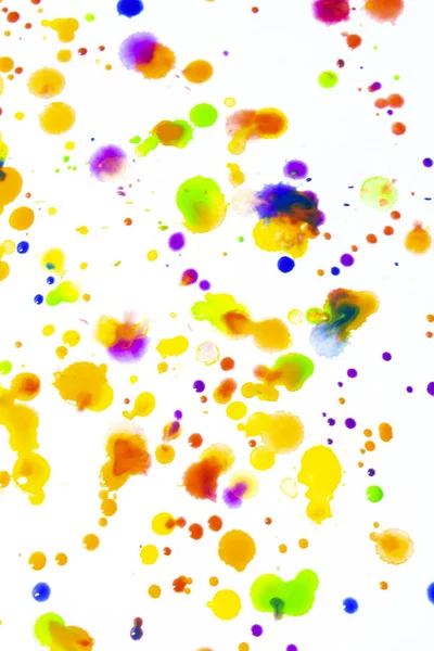 Akvarell Färgad Färg Droppar Stänker Och Ställen För Bakgrund — Stockfoto