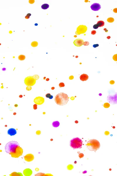 Watercolour Coloured Paint Drips Splatters and spots for Background