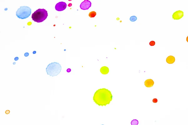 Akvarell Színes Festék Splatters Csöpög Háttér — Stock Fotó
