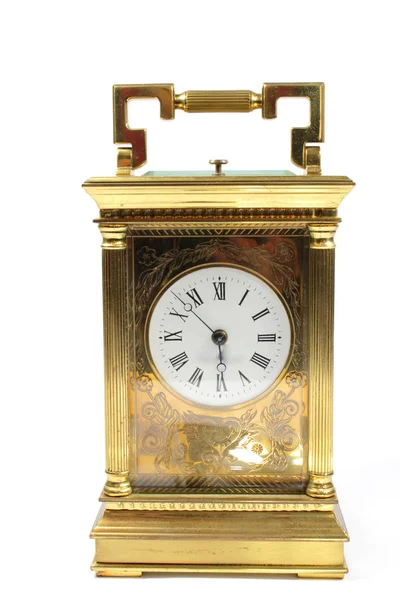 Vintage Antike Retro Uhr Auf Weißem Hintergrund — Stockfoto