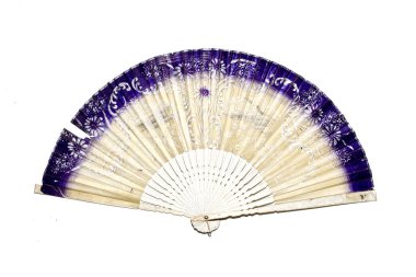 Beyaz arka plan üzerinde kıta el Fan 