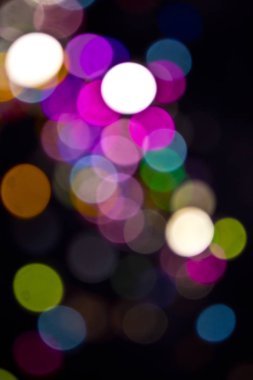 Glitter Bokeh konfeti siyah arka plan üzerine