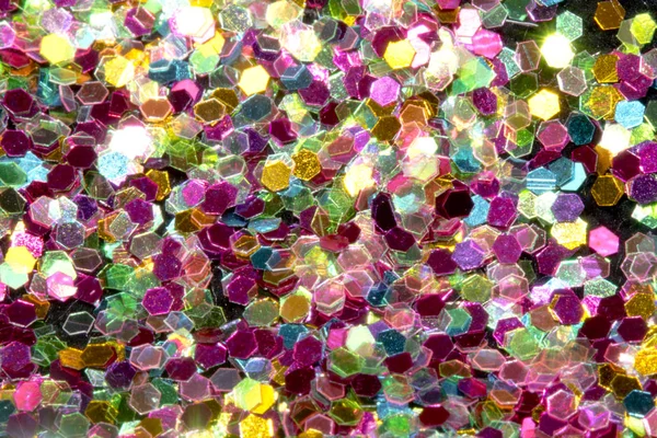 Glitter Bokeh Confetti Sobre Fondo Negro — Foto de Stock