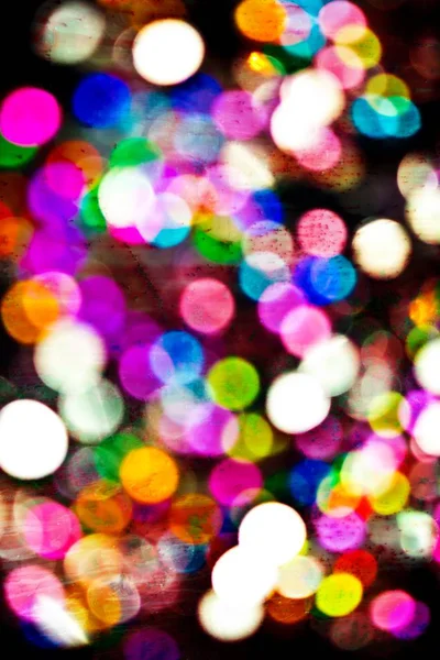Glitter Bokeh Confetti Black Background — Stock Photo, Image