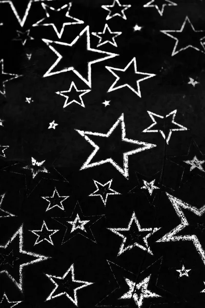 Holographic Stars Black Background — Stock Photo, Image