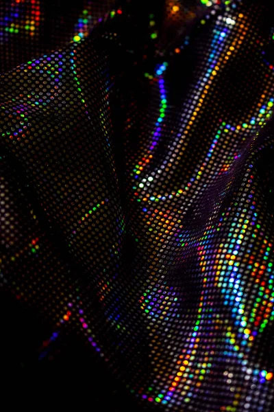 Sfondo Materiale Lucido Olografico Dell Arcobaleno Del Paillettes — Foto Stock
