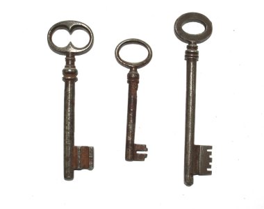 Vintage antik Metal anahtarlar 