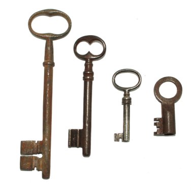 Vintage antik Metal anahtarlar 