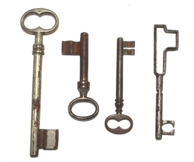 Vintage antik Metal anahtarlar 