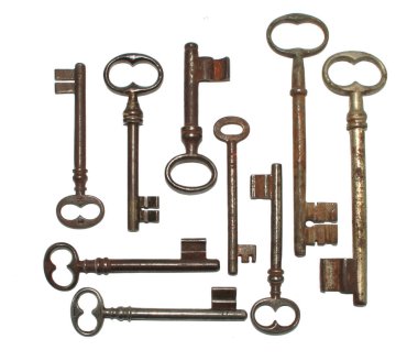 Vintage antik Metal anahtarlar 