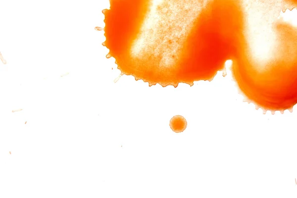 Ακουαρέλα Πορτοκαλί Χρώμα Άσπρο Φόντο — Φωτογραφία Αρχείου