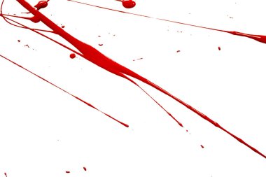 Beyaz zemin üzerine kırmızı dağınık boya