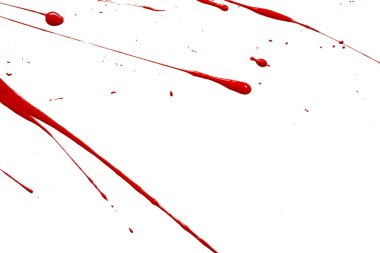 Beyaz zemin üzerine kırmızı dağınık boya