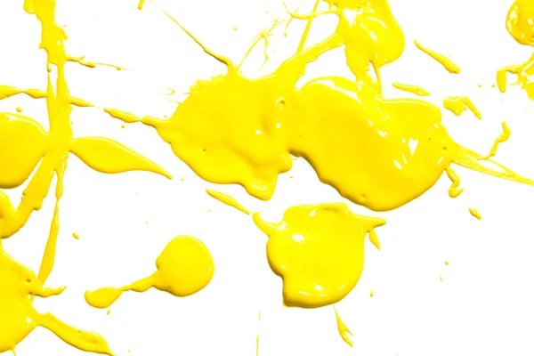 Κίτρινο Χρώμα Ακατάστατο Ραβδώσεις Λευκό Φόντο — Φωτογραφία Αρχείου