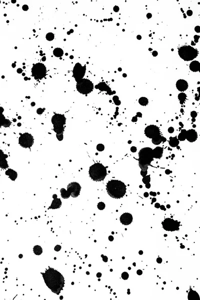 Black White Ink Splatters Spill Background — Stock Photo, Image
