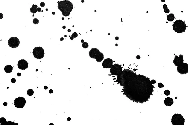 Czarny Biały Tusz Splatters Zalanie Tła — Zdjęcie stockowe