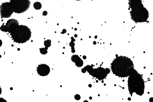 Black and White Ink Splatters and Spill for background