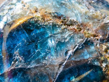 Mavi Kuvars Kristalinin Aşırı Yakın Çekim