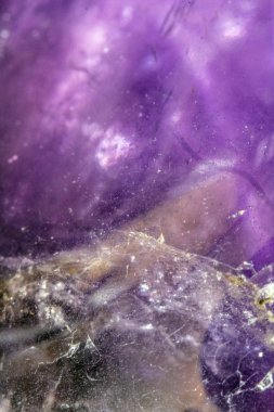 Ametist Kristal Kuvars Soyut Extreme Close Up 