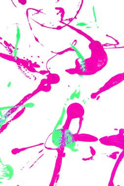 Beyaz Arka Planda Canlı Boya Sıçraması