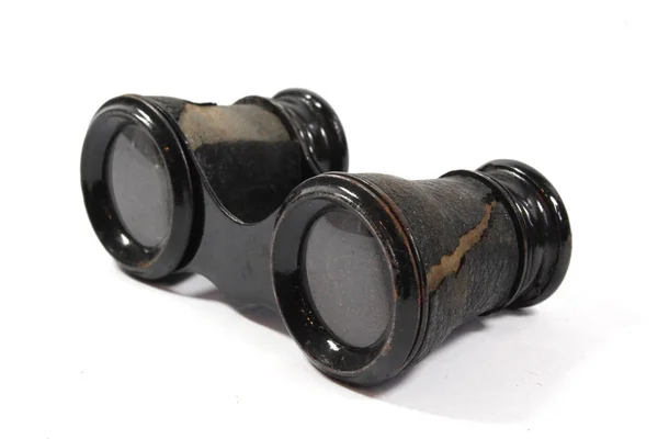 Vintage Binoculars White Background Stock Picture
