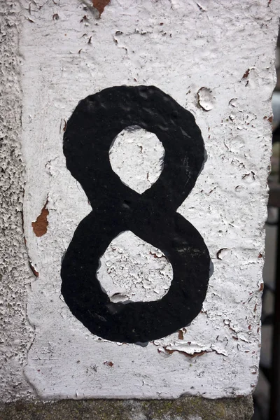 Written Wording Distressed State Typography Found Number Eight — 스톡 사진