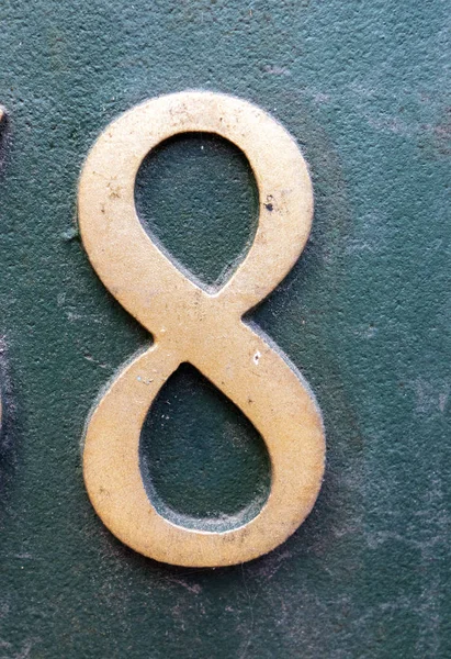 Written Wording Distressed State Typography Found Number Eight — 스톡 사진