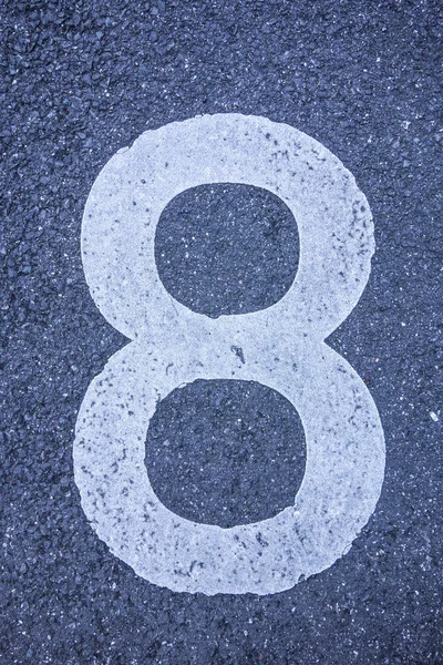 Written Wording Distressed State Typography Found Number Eight — 스톡 사진