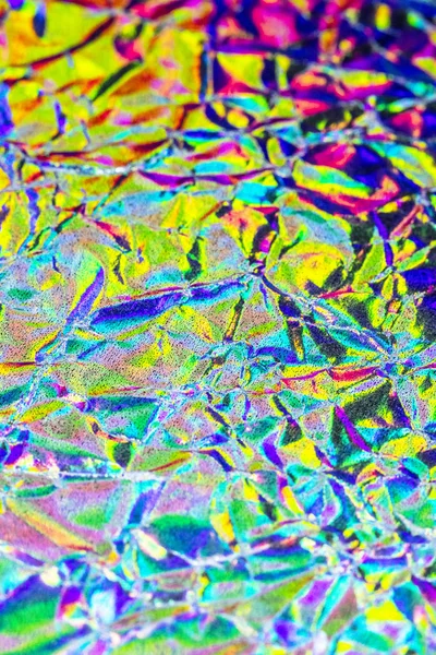 抽象全息多色发光科幻彩虹背景 — 图库照片