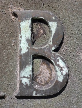 Sıkıntılı Durum Tipografisi ile Yazılan Sözcükler B Harfi Bulundu