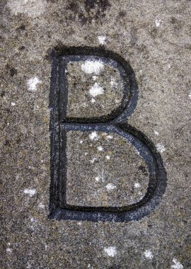 Sıkıntılı Durum Tipografisi ile Yazılan Sözcükler B Harfi Bulundu