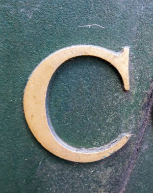 Sıkıntılı Durum Tipografisi ile Yazılan Sözcükler C Harfi Bulundu