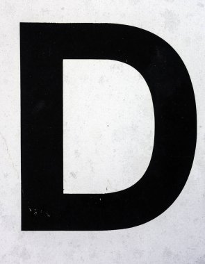 Sıkıntılı Durum Tipografisi ile Yazılan Sözcükler Bulundu D Harfi