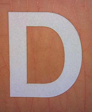 Sıkıntılı Durum Tipografisi ile Yazılan Sözcükler Bulundu D Harfi