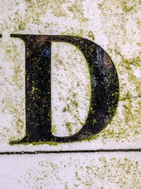 Sıkıntılı Durum Tipografisi ile Yazılan Sözcükler Bulundu D Harfi