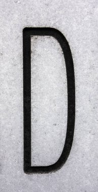 Sıkıntılı Durum Tipografisi ile Yazılan Sözcükler Bulundu D Harfi