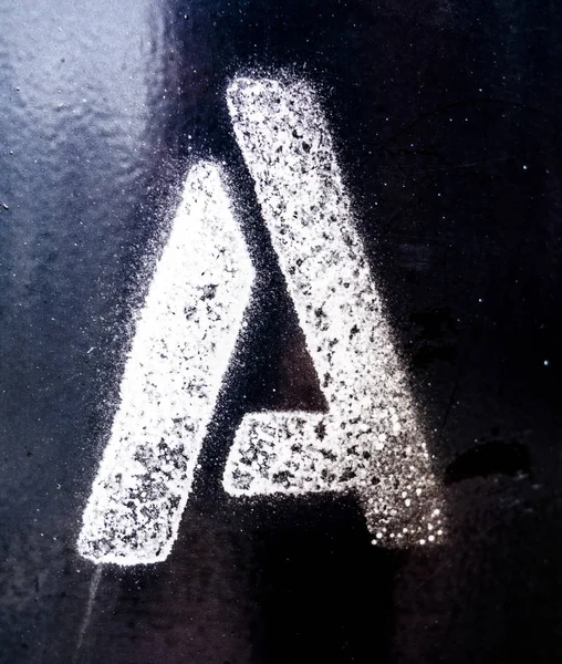 Written Wording in Distressed State Typography Found Letter A