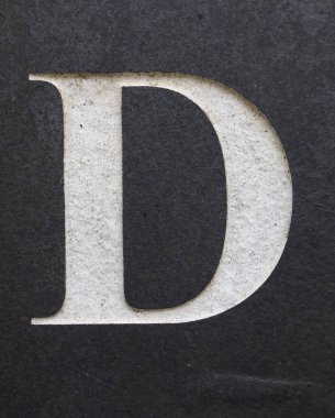 Sıkıntılı Durum Tipografisi ile Yazılan Sözcükler Bulundu D Harfi