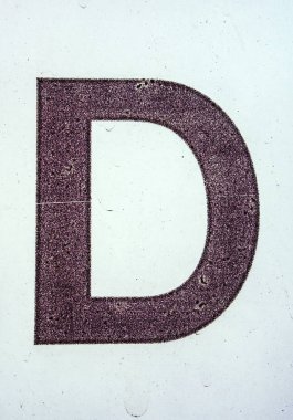 Sıkıntılı Durum Tipografisi ile Yazılan Sözcükler Bulundu D Harfi