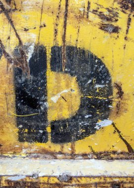 Sıkıntılı Durum Tipografisi ile Yazılan Sözcükler Bulundu D Harfi