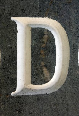 Sıkıntılı Durum Tipografisi ile Yazılan Sözcükler Bulundu D Harfi