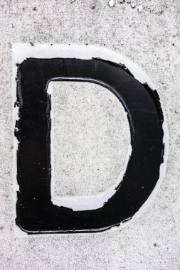 Sıkıntılı Durum Tipografisi ile Yazılan Sözcükler Bulundu D Harfi