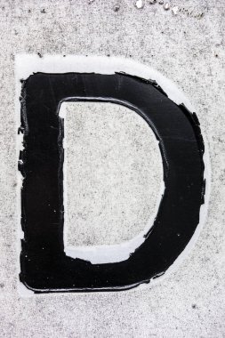 Sıkıntılı Durum Tipografisi ile Yazılan Sözcükler Bulundu D Harfi