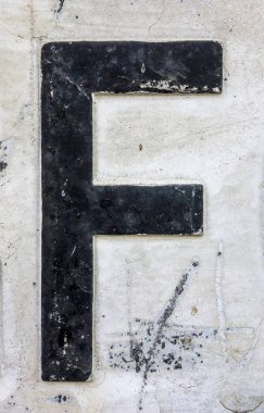 Sıkıntılı Durum Tipografisi ile Yazılan Sözcükler F Harfi Bulundu