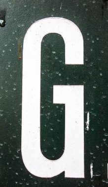 Sıkıntılı Durum Tipografisi ile Yazılan Sözcükler G Harfi Bulundu