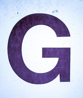 Sıkıntılı Durum Tipografisi ile Yazılan Sözcükler G Harfi Bulundu