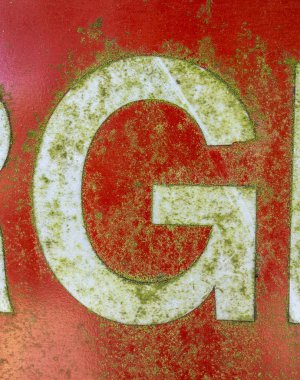 Sıkıntılı Durum Tipografisi ile Yazılan Sözcükler G Harfi Bulundu