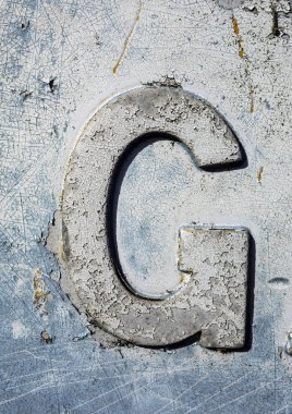 Sıkıntılı Durum Tipografisi ile Yazılan Sözcükler G Harfi Bulundu