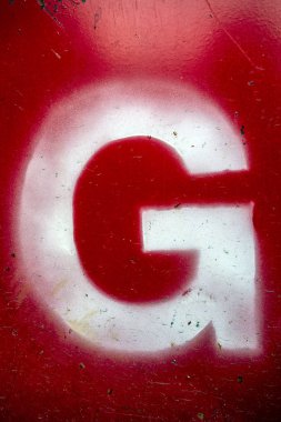 Sıkıntılı Durum Tipografisi ile Yazılan Sözcükler G Harfi Bulundu